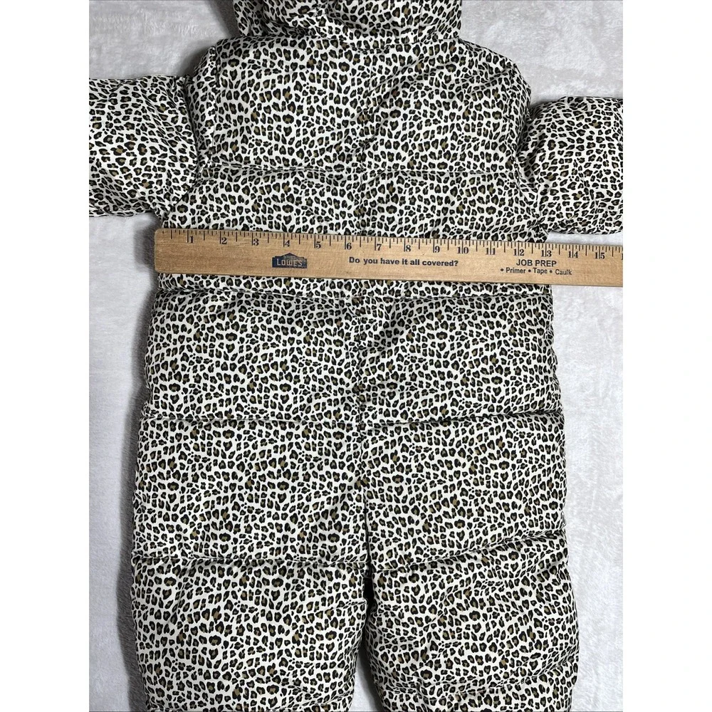 Baby Gap Cold Control Max Puffer One Piece Snowsuit  Size 12-18 Months Leopard